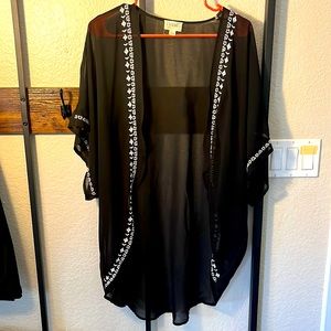 O/S LA Hearts simple black duster